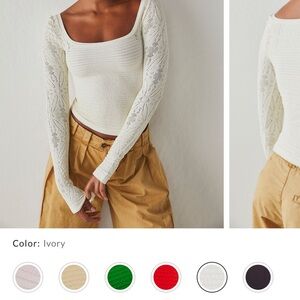 FREE PEOPLE - so many likes long sleeve - green